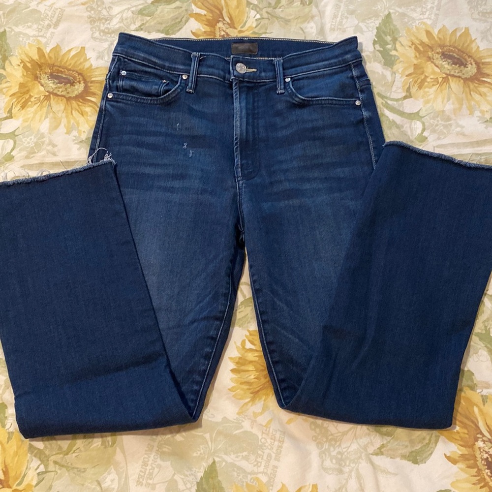 MOTHER The Insider Crop Step Fray Jeans, Size 29